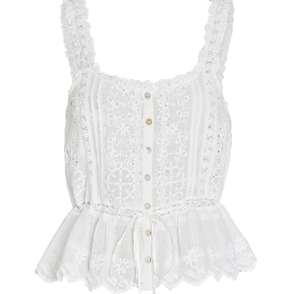 LoveShackFancy Tops - LoveShackFancy
Luanne Drawstring Broderie anglaise